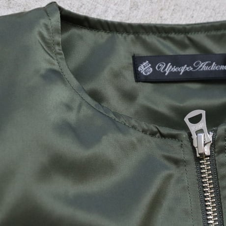 【RE PRICE/価格改定】[AUD2721] Upscape Audience ヴィンテージナイロンツイル ノーカラーJacket