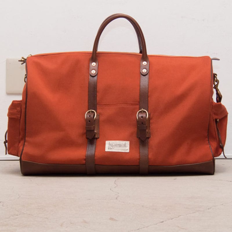 INS5154] vasco Equipment ナイロンクロスレザーオールドボストンバッグ