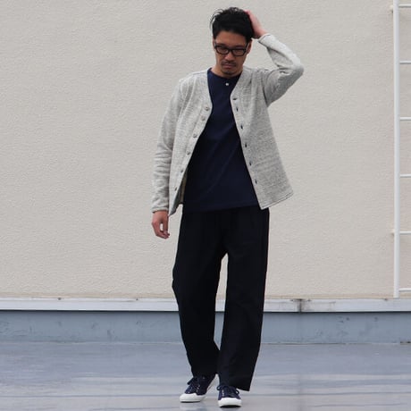 【RE PRICE/価格改定】[AUD2613] Upscape Audience 度詰裏毛ベースボールL/Sカーディガン