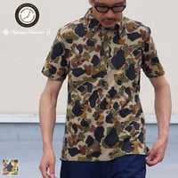【RE PRICE/価格改定】[AUD1572] Upscape Audience ダックカモプリント天竺ボタンダウンカラーポロシャツ