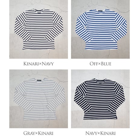 【RE PRICE / 価格改定】[AUD1822] BSQ度詰ボーダー天竺 C/N L/S Cutsew Upscape Audience