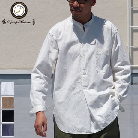 馬布ヴィンテージフィニッシュバンドカラースリーピングシャツ【MADE IN JAPAN】『日本製』/ Upscape Audience [AUD6263]