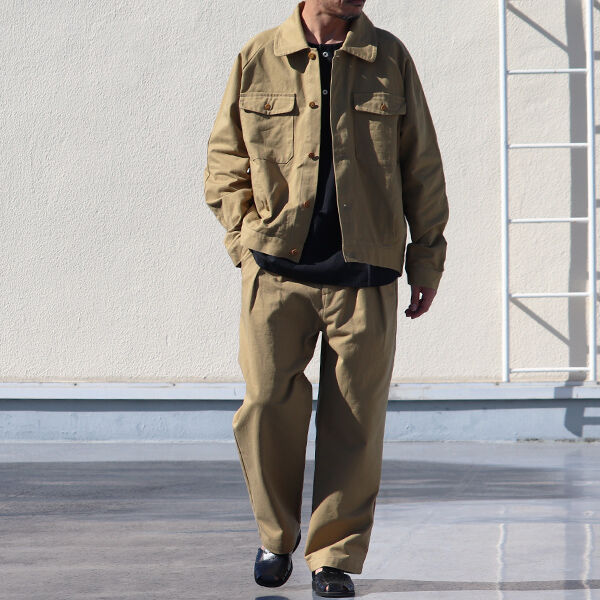 岡山」クラシック チノクロス ヴィンテージ ワッシャー M52 2タック