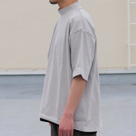 VORTEX 8オンス（MVS天竺）モックネック バルーン ハーフスリーブ Tシャツ【MADE IN JAPAN】『日本製』/ Upscape Audience [AUD6408]