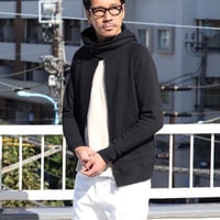 [AUD2655] Upscape Audience ソフトエアー裏毛3ボタンフードZIPパーカー