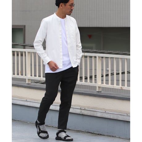 【RE PRICE / 価格改定】バンドカラー長袖シャツ/Upscape Audience [AUD1864-Off White OX]