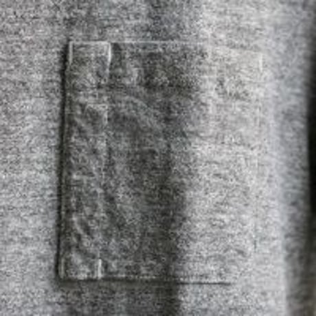 【RE PRICE / 価格改定】[AUD1857]吊り編み天竺オーバーラップクルーネックグラスポケ付半袖_TEE【MADE IN JAPAN】『日本製』 / Upscape Audience