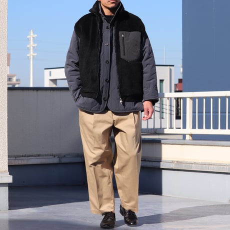 「備後」ヴィンテージ フレンチドリル 1タックバレルパンツ【MADE IN JAPAN】/ Upscape Audience [AUD3576]