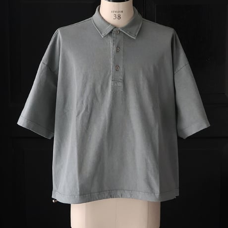 ピグメント 米綿 (USAコットン) 16/-天竺 ( 8.45オンス) ハーフスリーブ ドローコード バルーン ポロシャツ / Audience [AUD6627]