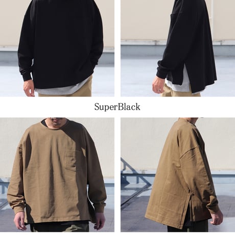 VORTEX 8オンス（MVS天竺）サイドスリット Aライン L/S Tシャツ【MADE IN JAPAN】『日本製』/ Upscape Audience [AUD6576]