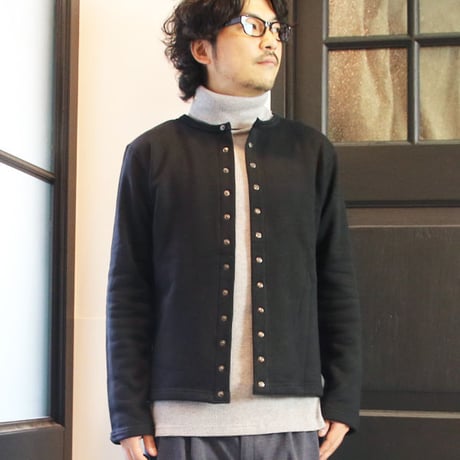 【RE PRICE/価格改定】[AUD2747] Upscape Audience ヘビーウェイト裏毛クルーネックスナップジャケット