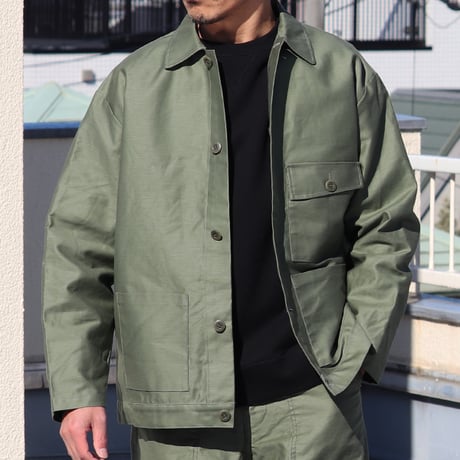 「阿州」 ヴィンテージハード バックサテン カバーオール ジャケット【MADE IN JAPAN】/ Upscape Audience [AUD7257]