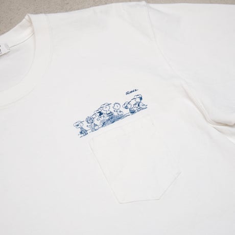 【RE PRICE / 価格改定】[AUD1771] Audience Old Snoopy "Schulz-Comic" 7.1oz米綿丸胴オールドプリントクルーネックポケットT