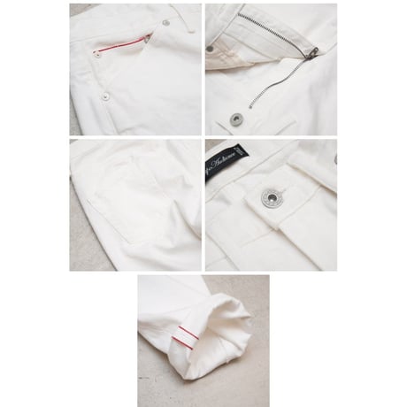 【RE PRICE/価格改定】[AUD3350] Upscape Audience 赤耳ホワイトデニムロークロッチアンクルパンツ