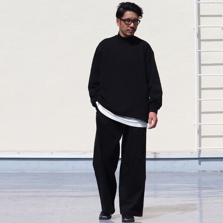 VORTEX 8オンス（MVS天竺）モックネック バルーン 長袖Tee『MADE IN JAPAN』 / Upscape Audience [AUD6404]
