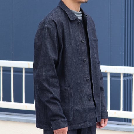 「備後」 10.5oz セルヴィッチ 青耳ストレッチデニム カバーオールジャケット【MADE IN JAPAN】『日本製』【送料無料】/ Upscape Audience [AUD7217]