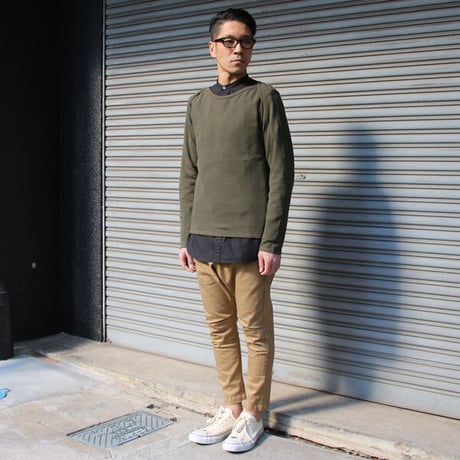 [AUD1642] Upscape Audience JPSダブルニットベイビーボートネック長袖カットソー