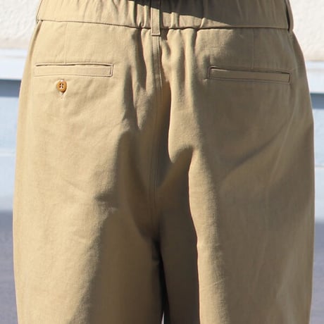「岡山」クラシック チノクロス ヴィンテージ ワッシャー M52 2タック イージー ワイドパンツ【MADE IN JAPAN】『日本製』/ Upscape Audience [AUD3565]