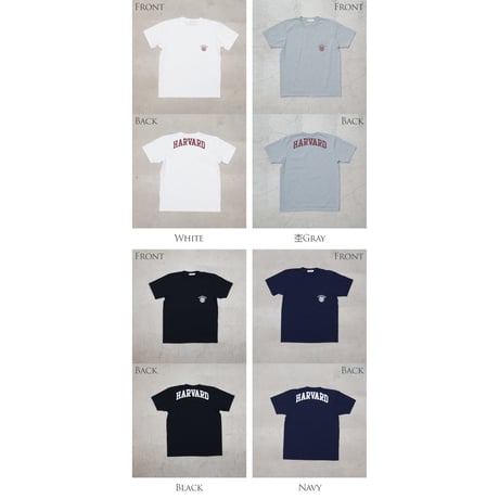 【RE PRICE / 価格改定】[AUD1763] Audience Harvard University "HARVARD" 7.1oz米綿丸胴オールドプリントクルーネックポケットT
