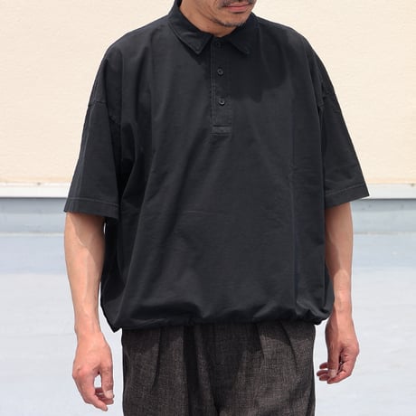 ピグメント 米綿 (USAコットン) 16/-天竺 ( 8.45オンス) ハーフスリーブ ドローコード バルーン ポロシャツ / Audience [AUD6627]