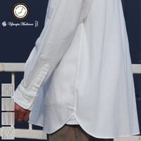 レノクロス（からみ織）ボタンダウン ボクシーAライン 長袖シャツ【MADE IN JAPAN】『日本製』/ Upscape Audience [AUD6503]