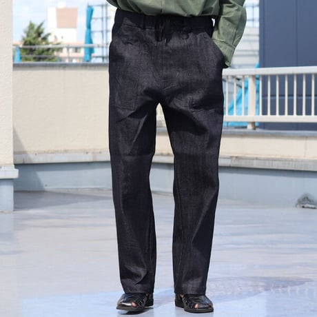 「備後」10.5oz セルヴィッチ 青耳ストレッチデニム US ARMY イージー ベイカーパンツ【MADE IN JAPAN】『日本製』/ Upscape Audience [AUD3568]