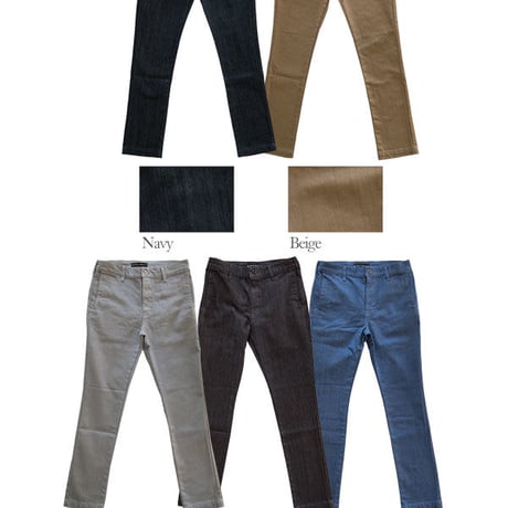 【価格改定】[AUD3302] Upscape Audience オーバーダイカラーデニムノープリーツテーパードパンツ