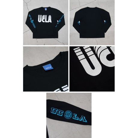 [AUD1836] Audience オールドプリント"UCLA-SLIDE"米綿長袖TEE