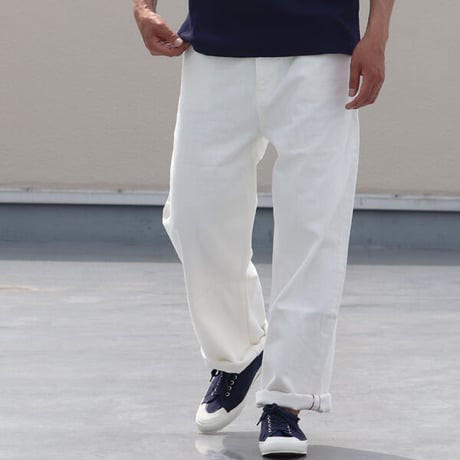 【RE PRICE/価格改定】[AUD3346] Upscape Audience 赤耳ホワイトデニムワイドペインターインステップカットパンツ
