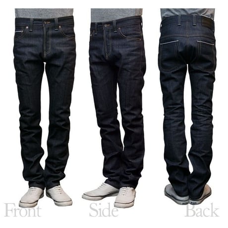 【RE PRICE/価格改定】[AUD3294] Upscape Audience 国産タイトフィットストレートセルヴィッチデニムパンツ