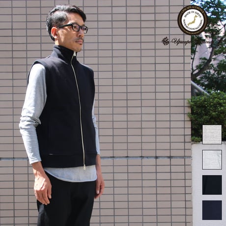 [AUD2746] Upscape Audience ヘビーウェイト裏毛スタンドZIP ベスト