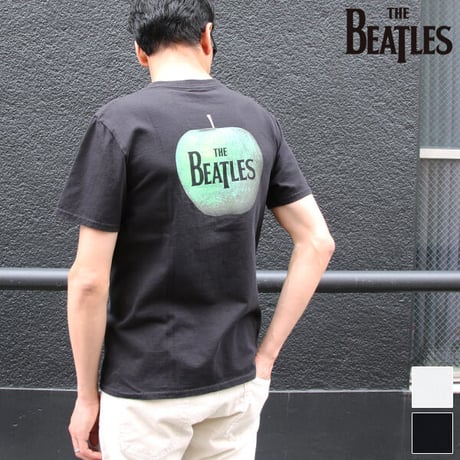 [AUD1809] Upscape Audience BEATLES ロゴプリントUSAファブリック丸胴国産ポケットTEE