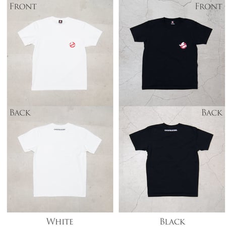 [AUD1769] Ghost Busters "Michael C. Gross Logo-I" 7.1oz米綿丸胴オールドプリントクルーネックポケットT
