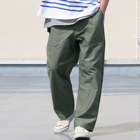 グリストーンW ヨコムラバックサテン ベイカーワイドイージーパンツ【MADE IN JAPAN】/ Upscape Audience [AUD3504]