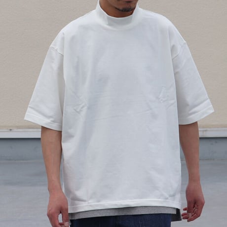 VORTEX 8オンス（MVS天竺）モックネック バルーン ハーフスリーブ Tシャツ【MADE IN JAPAN】『日本製』/ Upscape Audience [AUD6408]