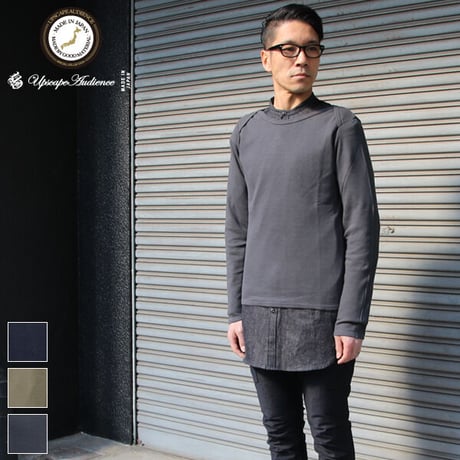 [AUD1642] Upscape Audience JPSダブルニットベイビーボートネック長袖カットソー