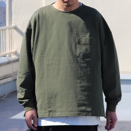 VORTEX 8オンス（MVS天竺）サイドスリット Aライン L/S Tシャツ【MADE IN JAPAN】『日本製』/ Upscape Audience [AUD6576]