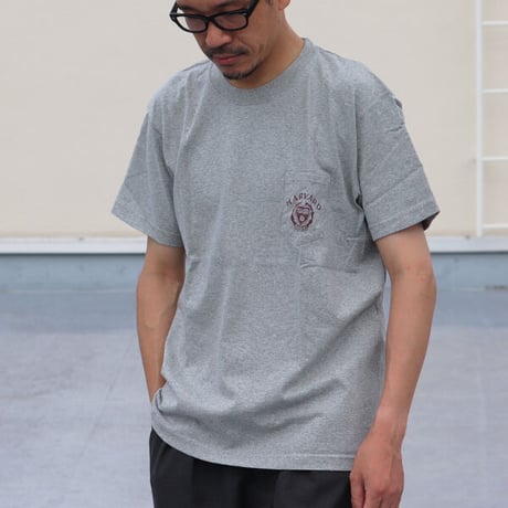 【RE PRICE / 価格改定】[AUD1763] Audience Harvard University "HARVARD" 7.1oz米綿丸胴オールドプリントクルーネックポケットT
