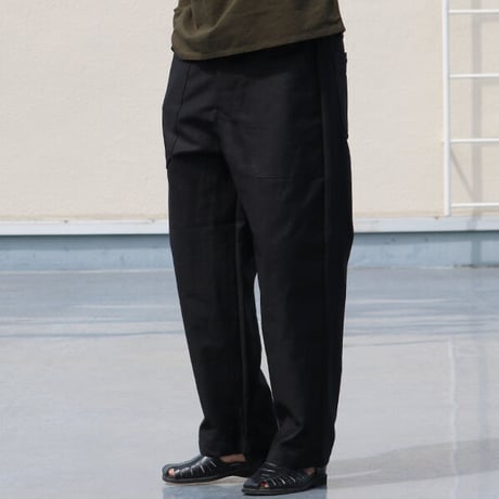 グリストーンW ヨコムラバックサテン ベイカーワイドイージーパンツ【MADE IN JAPAN】/ Upscape Audience [AUD3504]