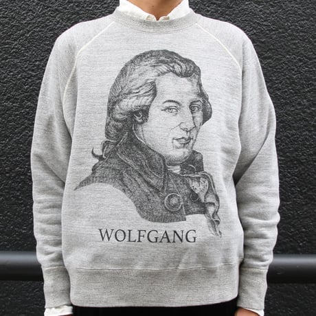 19/7吊編裏毛 Wolfgangプリント ラグランスウェット【MADE IN TOKYO】『東京製』/ Upscape Audience [AUD6041]
