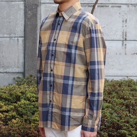 タイプライター 大判チェック ルーズFIT 裏前立 レギュラーカラー L/Sシャツ【MADE IN JAPAN】『日本製』/ Upscape Audience [AUD6173]