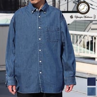 「備後」 7オンス ムラデニム 釦ダウン ボク シーAライン 長袖シャツ【MADE IN JAPAN】『日本製』/ Upscape Audience [AUD6504]