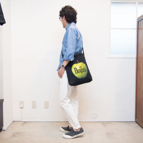 [AUD5074] Audience BEATLES Appleプリントロゴ刺繍2WAY トートバッグ
