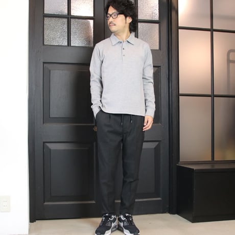 【RE PRICE/価格改定】[AUD1828] Upscape Audience ミラノリブ長袖ポロニット