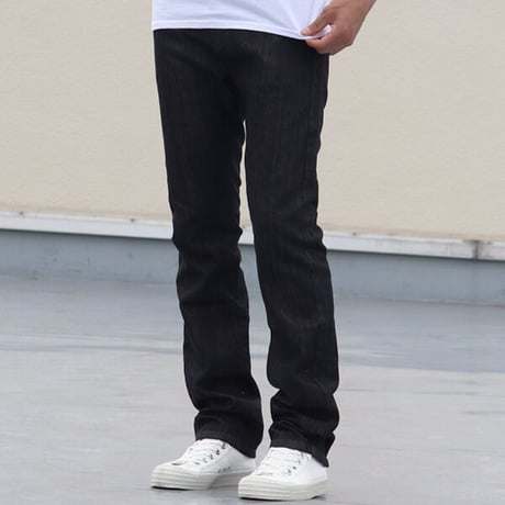 【価格改定】[AUD3303] Upscape Audience オーバーダイカラーデニムストレートタイトフィットパンツ