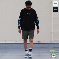 [AUD1837] Audience オールドプリント"UCLA-Small"米綿長袖TEE