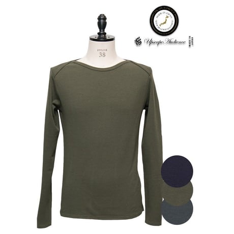 [AUD1642] Upscape Audience JPSダブルニットベイビーボートネック長袖カットソー