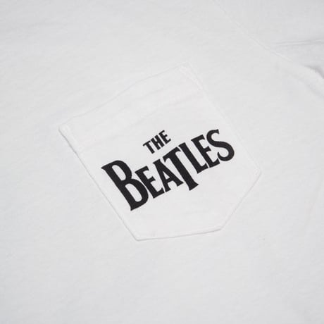 [AUD1809] Upscape Audience BEATLES ロゴプリントUSAファブリック丸胴国産ポケットTEE