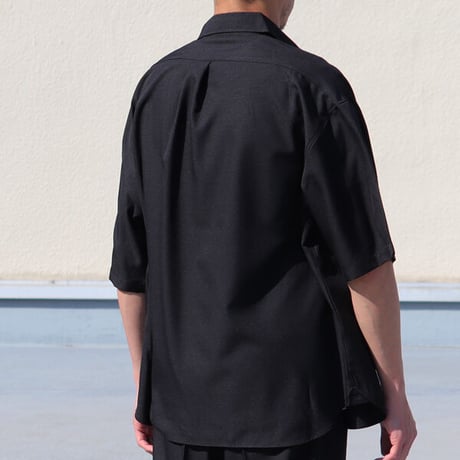 Reflax®(リフラクス) TECH リネンラ イク LINON(リノン) レギュラーカラー ボクシーAライン ハーフスリーブシャツ/ Upscape Audience [AUD6426]