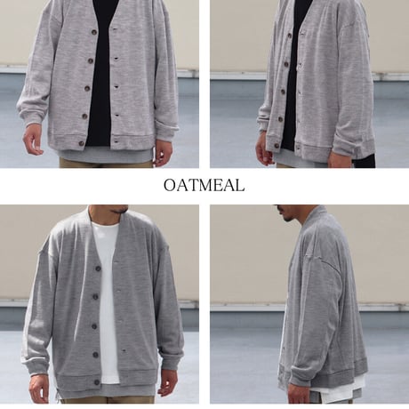 EXLANWOOL® (エクスランウール) スムース カーディガン【MADE IN JAPAN】『日本製』 / Upscape Audience [AUD7172]
